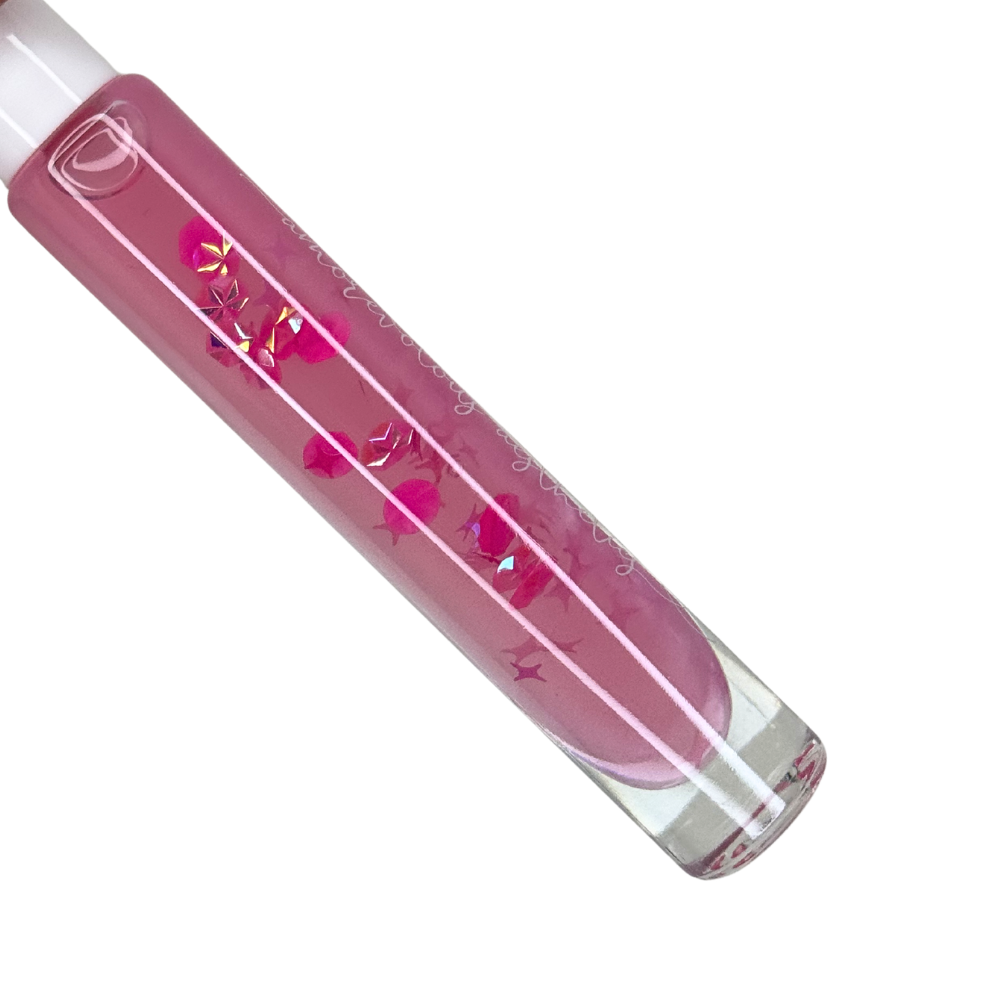 Pink Bubble Roll On Lip Oil